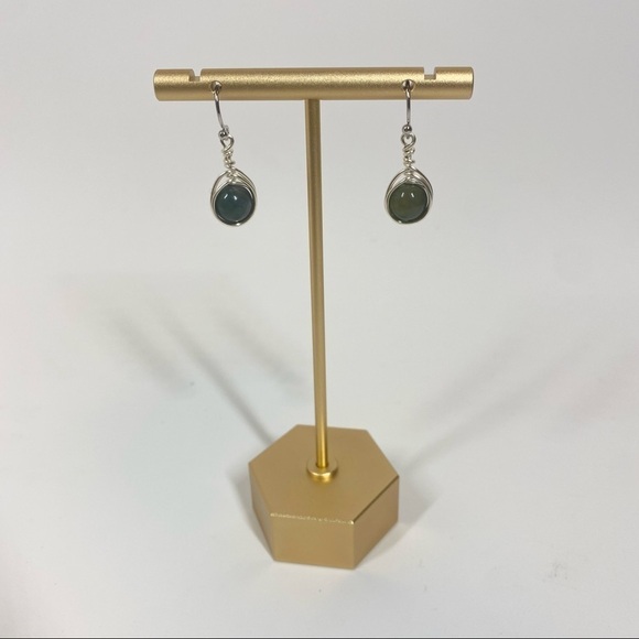 Handmade Fire Crackle Agate Dangling Earrings - Picture 1 of 3